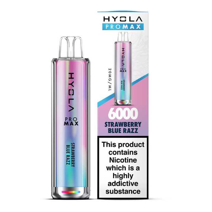 20mg Hyola Pro Max 6000 (6K Puffs) Disposable Vape Strawberry Blue Razz