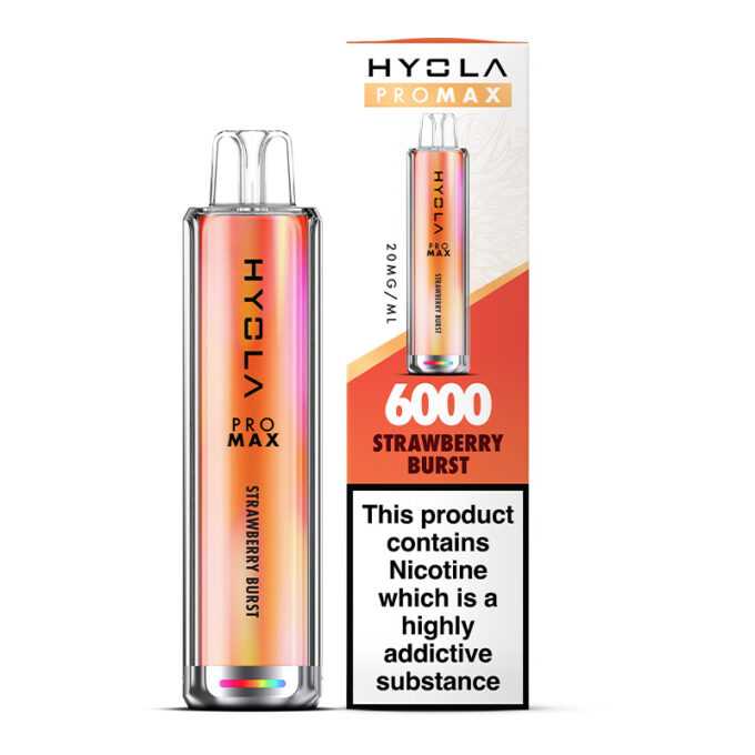 20mg Hyola Pro Max 6000 (6K Puffs) Disposable Vape Strawberry Burst