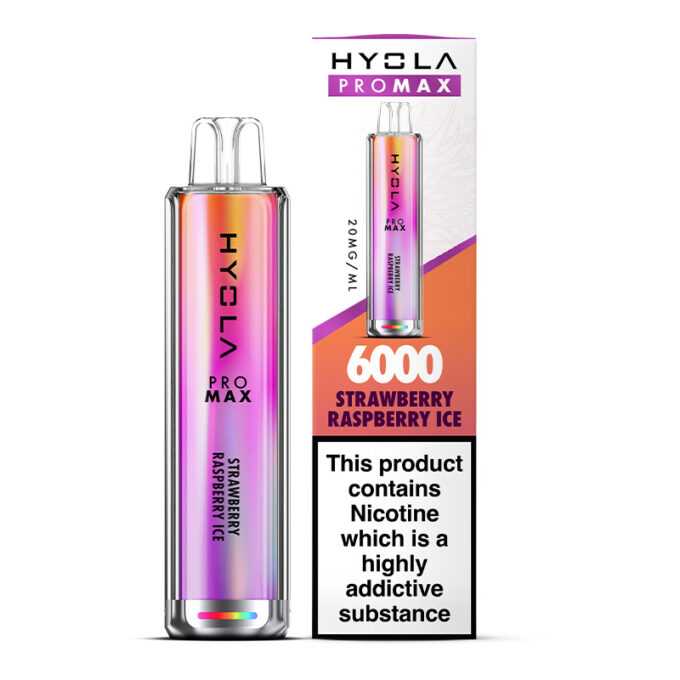 20mg Hyola Pro Max 6000 (6K Puffs) Disposable Vape Strawberry Raspberry Ice