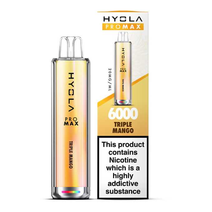 20mg Hyola Pro Max 6000 (6K Puffs) Disposable Vape Triple Mango