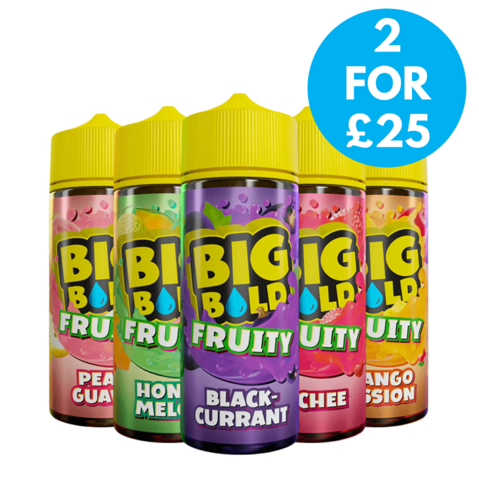 0mg Big Bold Fruity 100ml Shortfill (70VG/30PG) 2 FOR £25 WITH FREE NEXT DAY SHIPPING