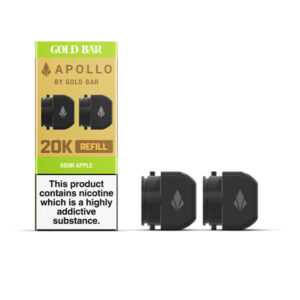 Gold Bar Apollo 20K Double Refill Containers - Sour Apple