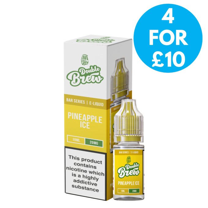 20mg Double Brew 10ml Nic Salt 4 for £10 with free next day shipping over £20