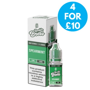 5mg Double Brew 10ml Nic Salt 4 for £10 with free next day shipping over £20