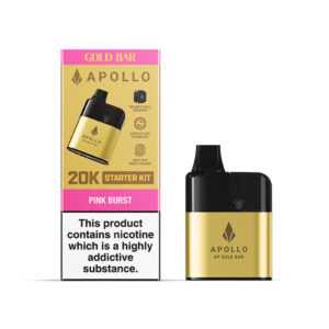 Vape Gold Bar Apollo 20k Prefilled Pod Vape Kit - Pink Burst
