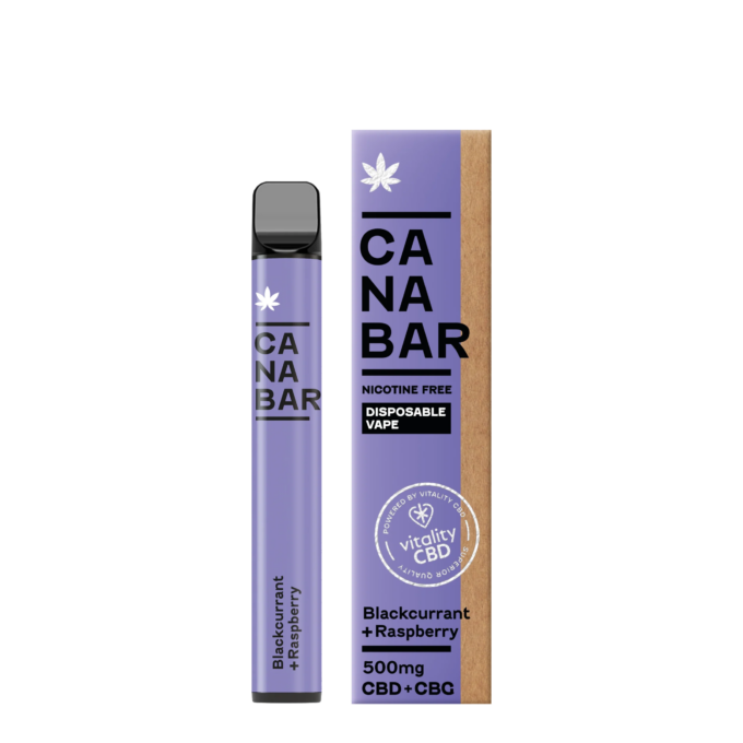 Canabar 500mg CBD+CBG Disposable 700 Puffs blackcurrant raspberry