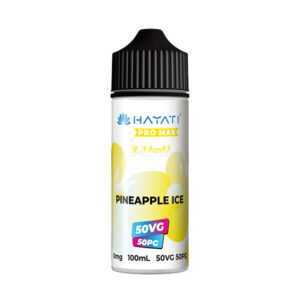 0mg Hayati Pro Max Disposable Flavoured 100ML Shortfill (50VG/50PG) - Pineapple Ice