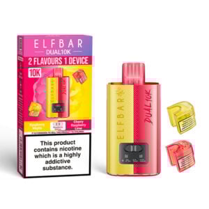20mg Elf Bar Dual 10K Prefilled Pod Vape Kit - Raspberry Edition