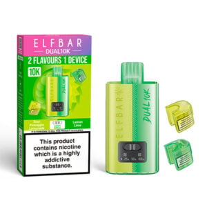 20mg Elf Bar Dual 10K Prefilled Pod Vape Kit - Lemon Edition