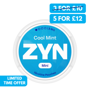 Zyn Snus 3mg Mini Nicotine Pouches 5 For £12