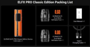 elfx pro classic edition what's in the box