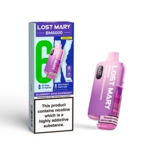 20mg (2%) Lost Mary BM6000 (6K Puffs) Pod Vape - Blueberry Sour Raspberry