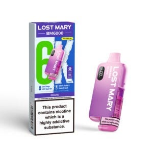 20mg (2%) Lost Mary BM6000 (6K Puffs) Pod Vape - Grape