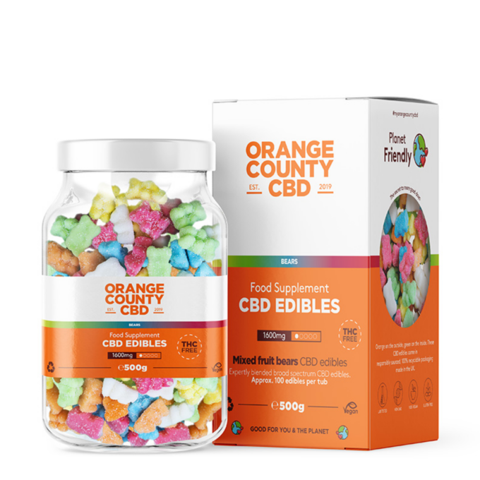 Orange County 1600mg CBD Gummies Large Tub