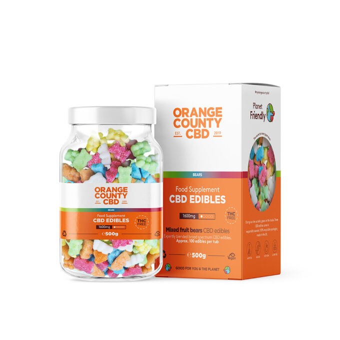 Orange County 1600mg CBD Gummies Large Tub