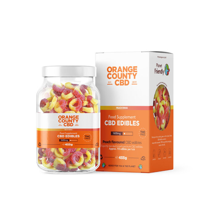 Orange County 1600mg CBD Gummies Large Tub