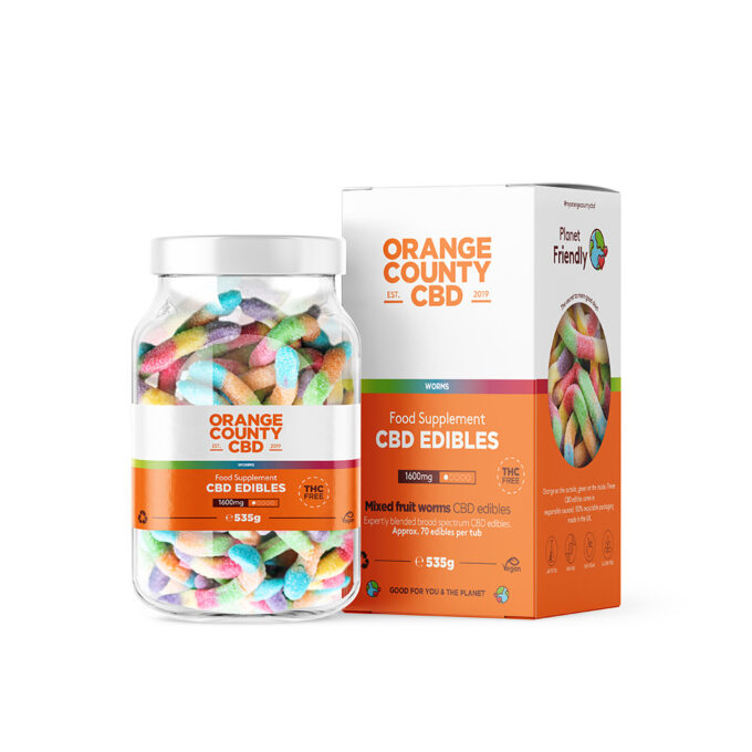 Orange County 1600mg CBD Gummies Large Tub