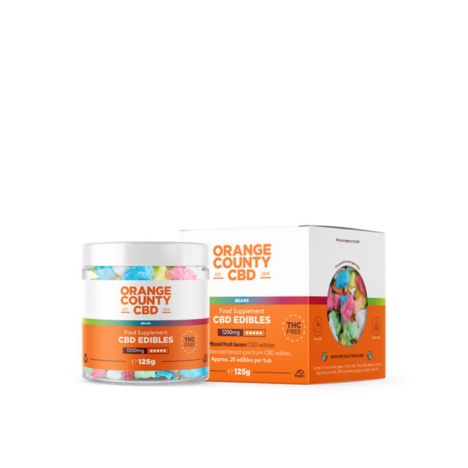 Orange County 1200mg CBD Gummies Small Tub