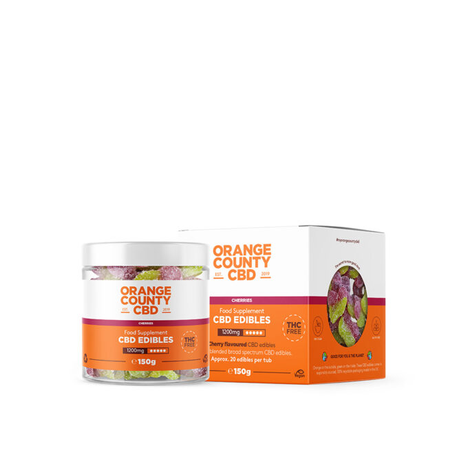 Orange County 1200mg CBD Gummies Small Tub