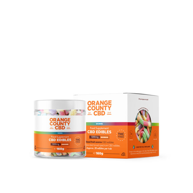 Orange County 1200mg CBD Gummies Small Tub