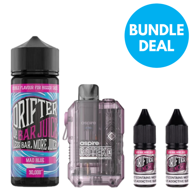 Drifter Shortfill And Aspire Gotek X Pod Kit BUNDLE