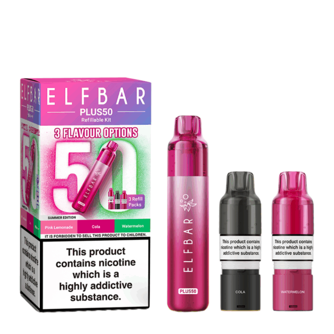 Elf Bar Plus 50 Prefilled Vape Kit - 2 For 25 - VAPE.CO.UK