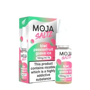 Moja Saltz 10mg Nic Salt E-liquid - Kiwi Passionfruit Guava Ice