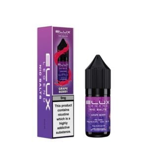 Elux 5mg Nic Salt E-liquid - Grape Berry