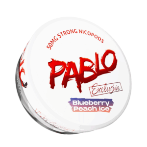 Pablo Exclusive 50mg Nicotine Pouches Blueberry Peach Ice