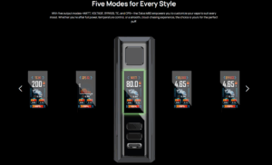 Aspire Zelos M80 Vape Kit Modes