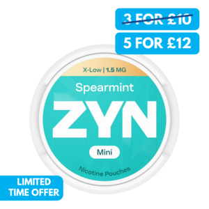 Zyn 1.5mg Snus Nicotine Pouches 5 For £12