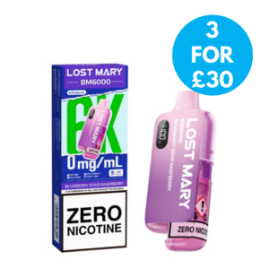 Lost Mary BM6000 0mg Prefilled Pod Kit - Nicotine Free - 3 For £30