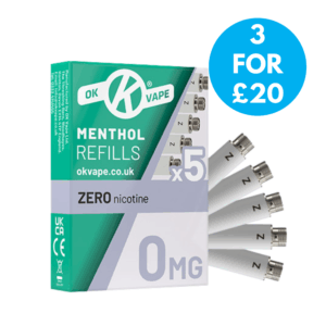 OK Vape Refill Pack 0mg (5 Per Pack)