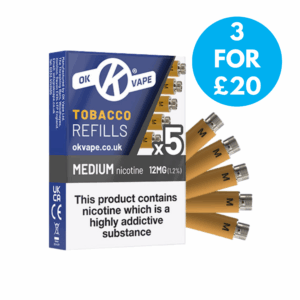 OK Vape Refill Pack 12mg (5 Per Pack)