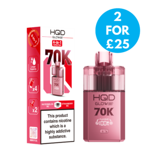 HQD Glow Air 70k Prefilled Pod Kit - 2 For £25