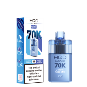 HQD Glow Air 70k Prefilled Pod Kit - Blueberry Raspberry and Blueberry Sour Raspberry