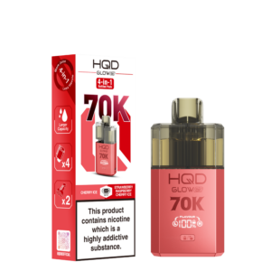 HQD Glow Air 70k Prefilled Pod Kit - Cherry Ice and Strawberry Raspberry Cherry Ice