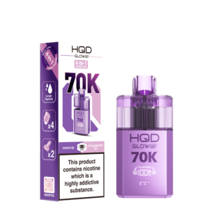 HQD Glow Air 70k Prefilled Pod Kit - Grape GB and Strawberry GB