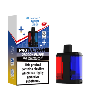 Hayati Pro Ultra 25k Prefilled Refill Pack - Blue Razz Pineapple and Strawberry Ice