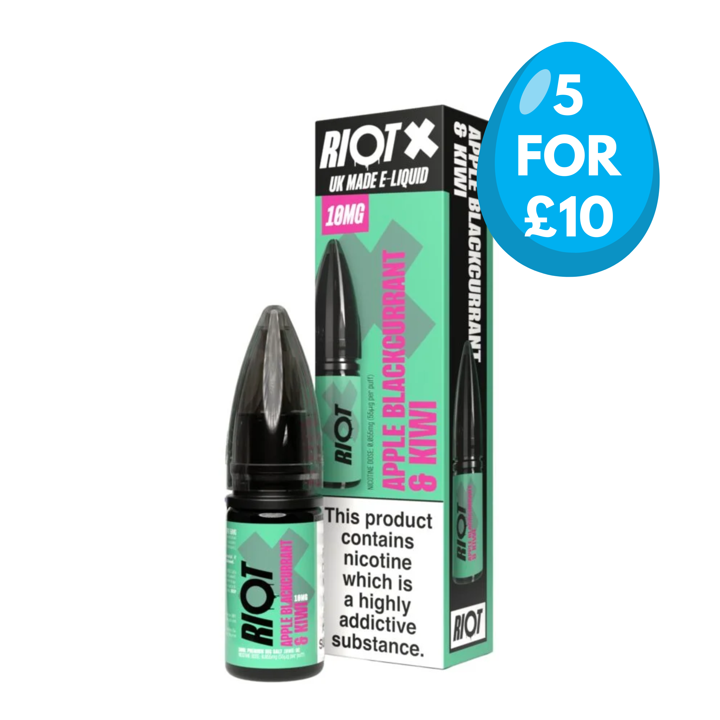 Riot X 10mg Nic Salt E-liquid - Easter