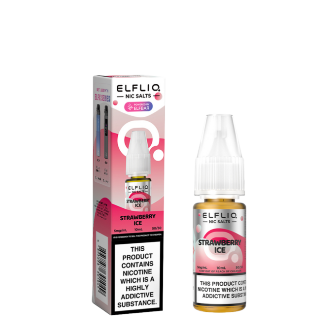 elfiq vape juice 5mg (0.5%) ELFLIQ By Elf Bar 10ml Nic Salt Box Mod Vape Device Leak-resistant Vape FLAVORS:MANGO COLADA
