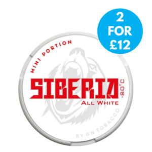 Siberia 33mg All White Mini Nicotine Pouch - 2 For £12