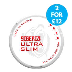 Siberia 33mg All White Ultra Slim Nicotine Pouch - 2 For £12