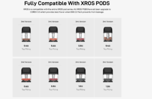 Vaporesso XROS 6 Compatibility