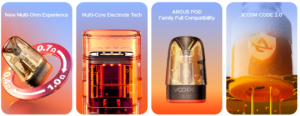 Voopoo Argus Mutli-Ohm Replacement Pods Features